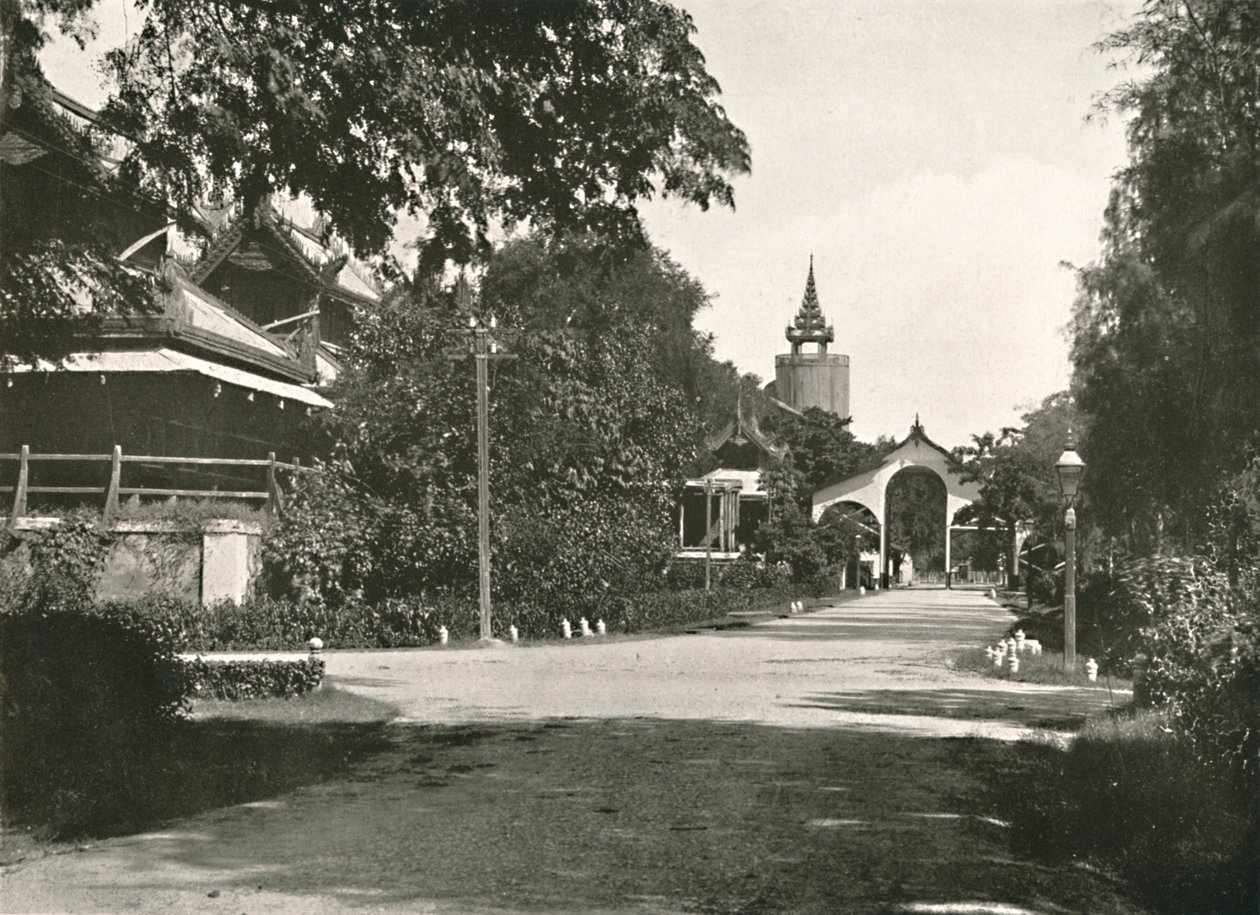 Queens Watch Tower, palác, Mandalay, 1900. od Unbekannt