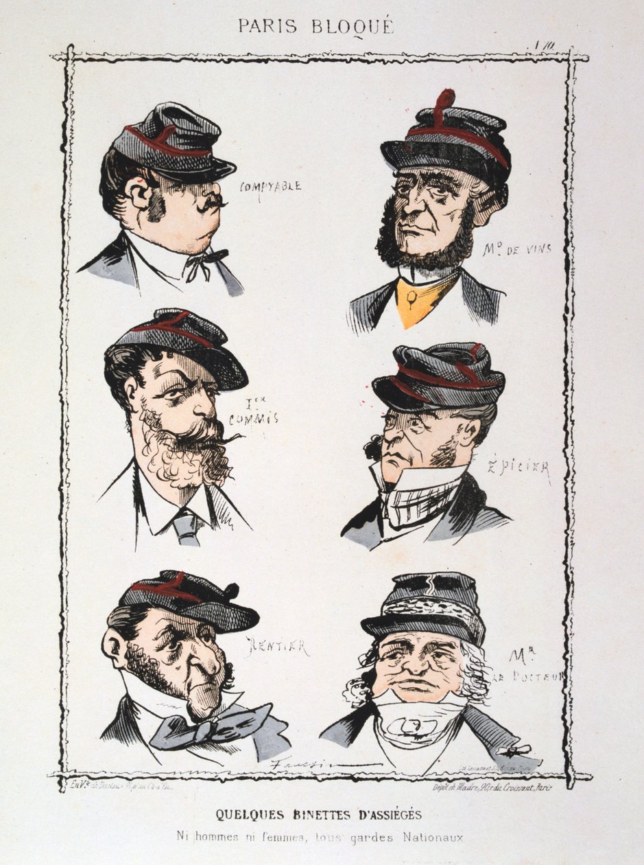 Několik obléhajících motyk, 1870-1871 od Unbekannt
