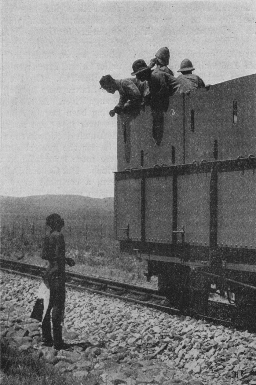Výslech Zuluů k místu pobytu Búrů, 1902 od Unbekannt