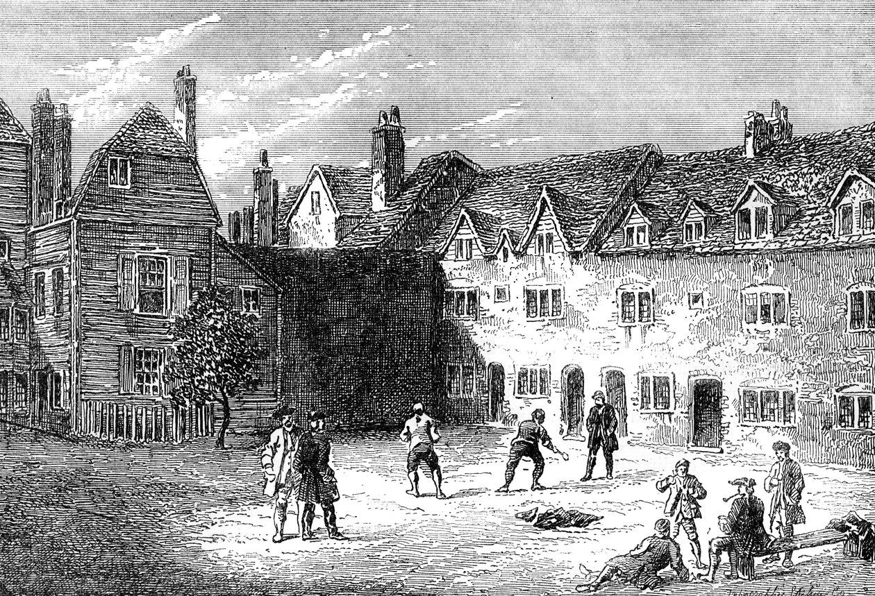 Racquet Court, vězení Marshalsea, 19. století od Unbekannt