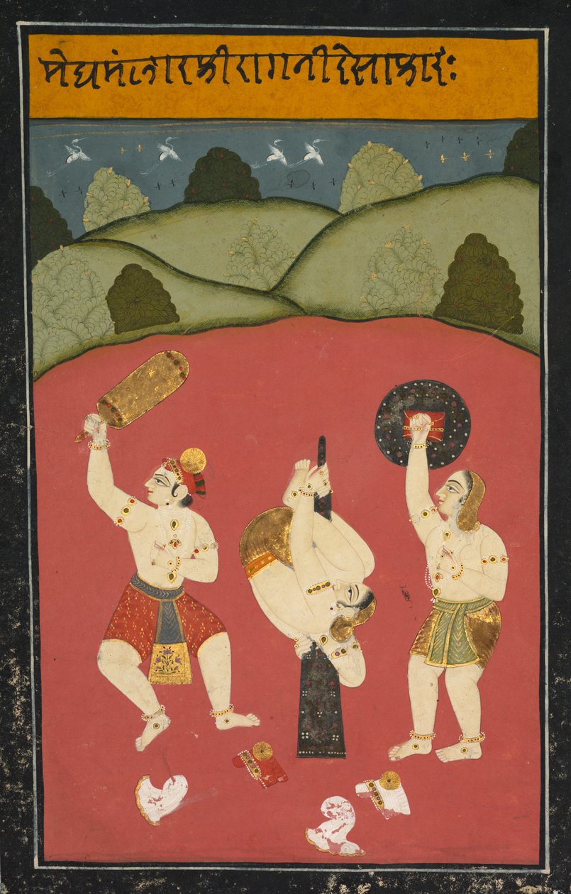 Ragini Desakh z Meghmalhar, S. 1770-1790. od Unbekannt