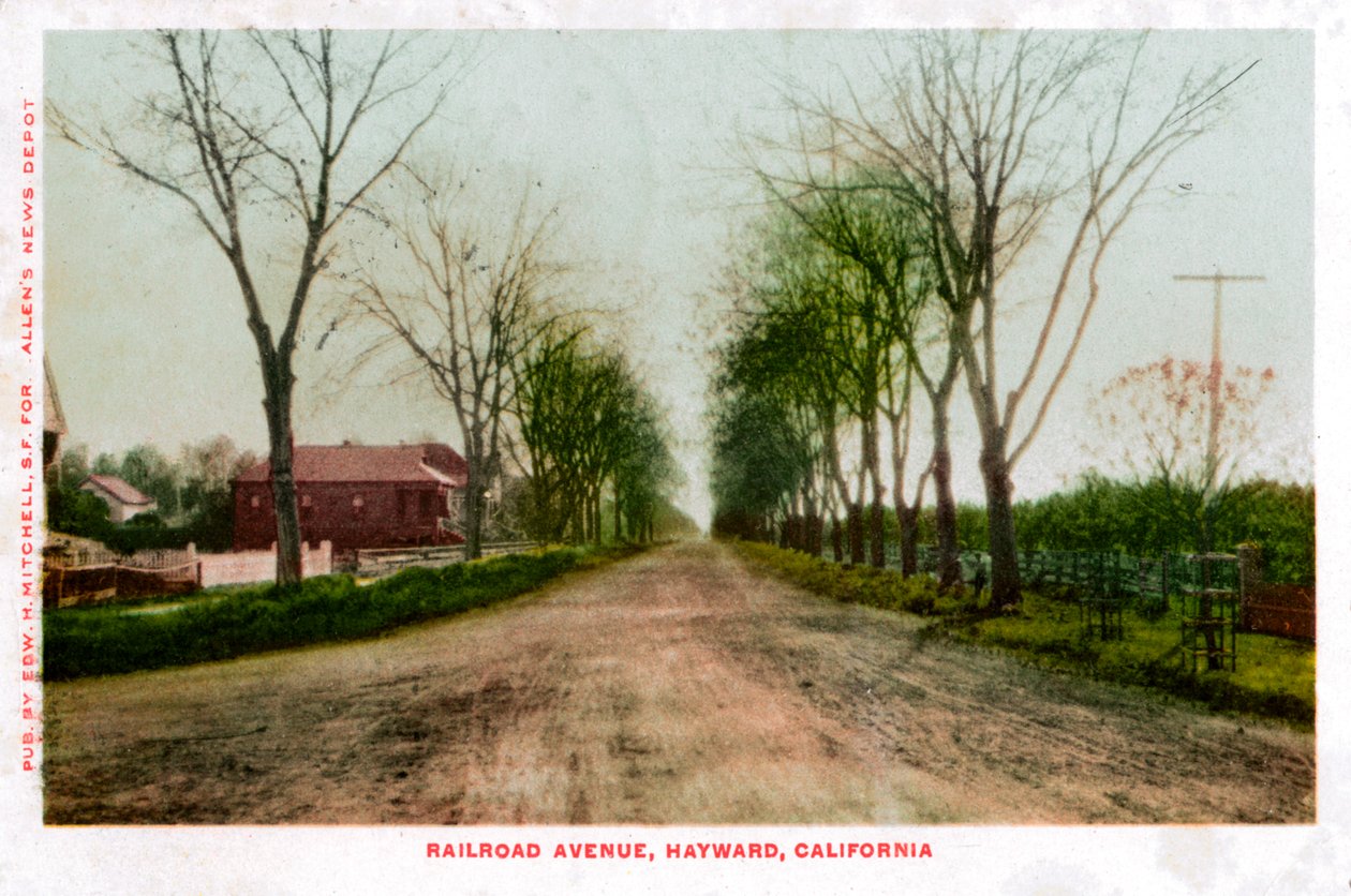 Railroad Avenue, Hayward, Kalifornie, 1905 od Unbekannt