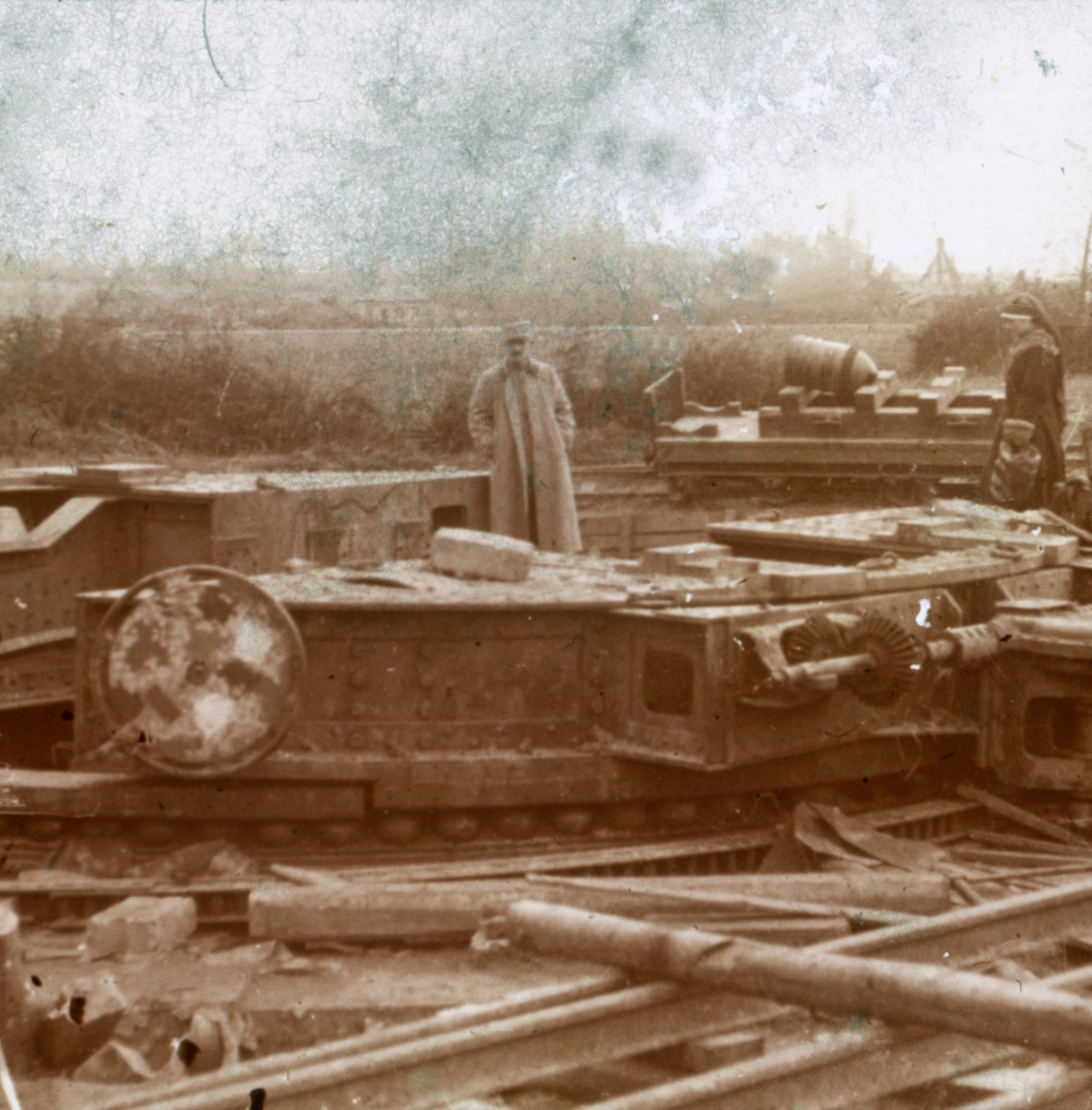 Železniční montáž pro dělo Big Bertha, c1914-c1918 od Unbekannt
