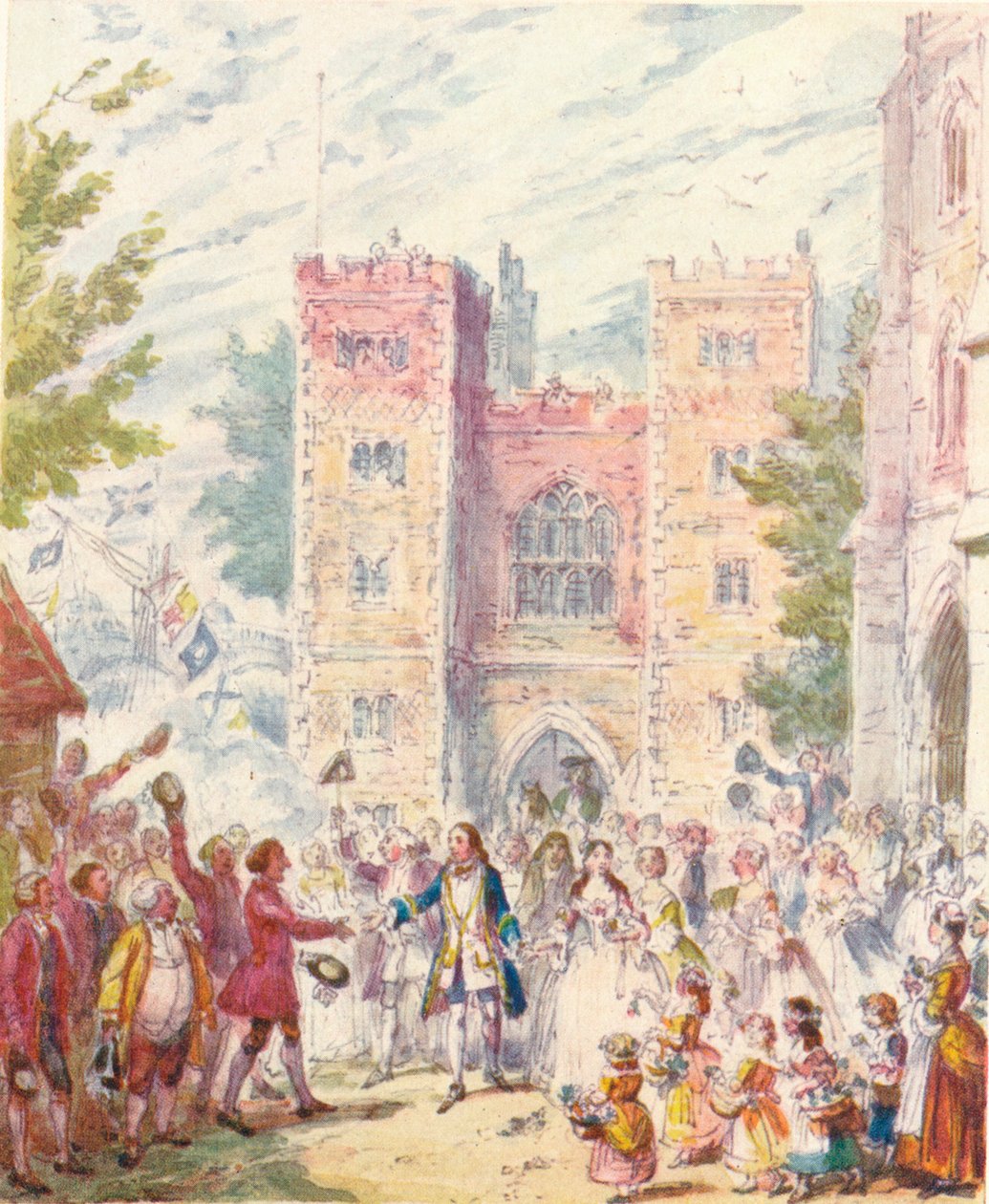 Randulph Crews sňatek s Hildou v Lambeth Church, 1842, 1903. od Unbekannt