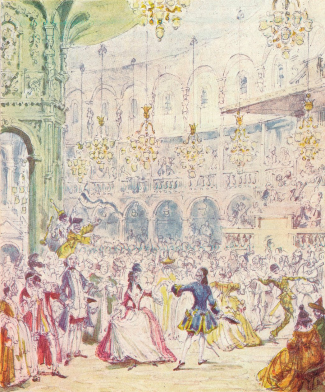 Randulph a Hilda tančí v rotundě v Ranelagh Gardens, 1842, 1903 od Unbekannt