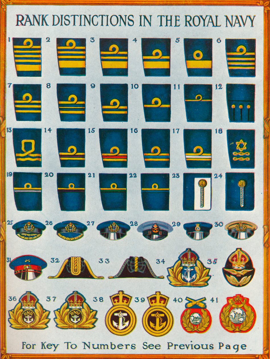 Vyznamenání za hodnost v Royal Navy, c1919 1919 od Unbekannt