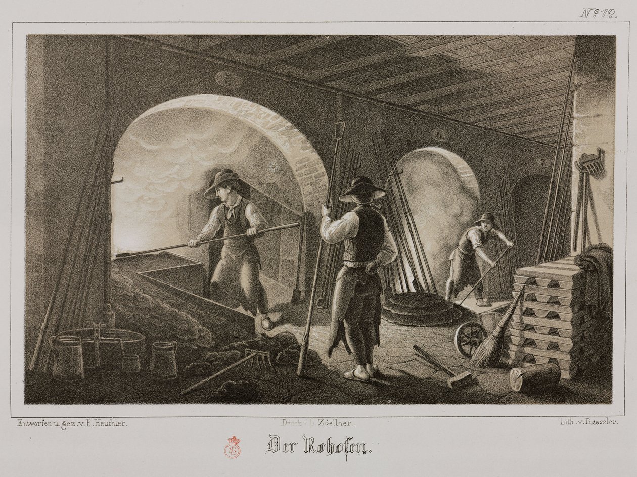 Zpracování surovin, metalurgie Kování drahých kovů, Německo, c 1851 od Unbekannt