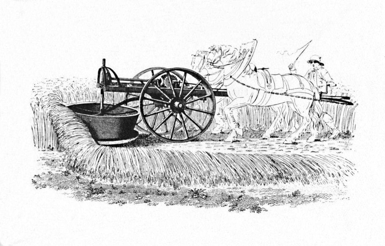 Sklízecí stroj Vynalezl James Smith z Deanstonu, 1816, 1904 od Unbekannt