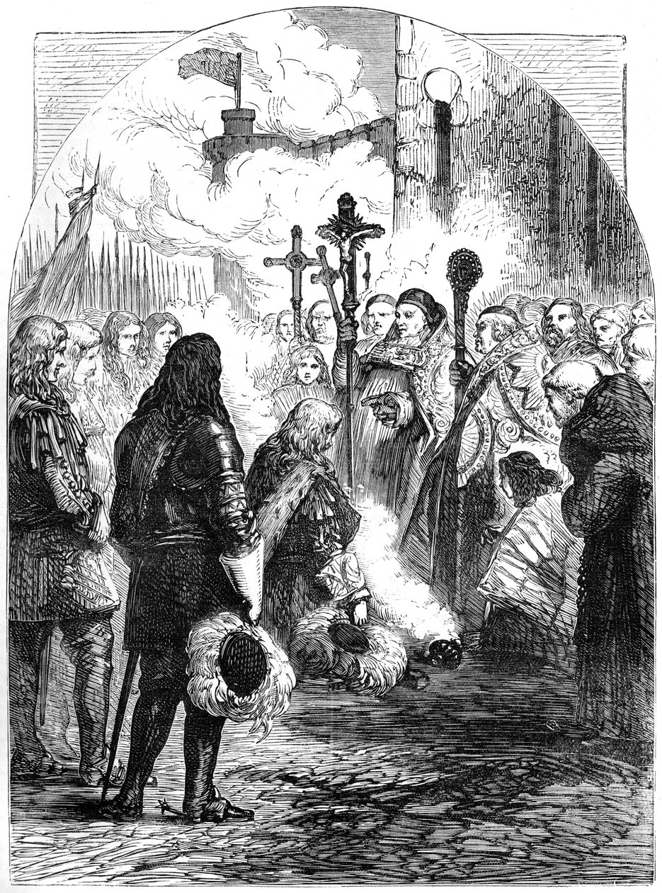 Přijetí Jakuba II v Dublinu, c1689, 19. století od Unbekannt