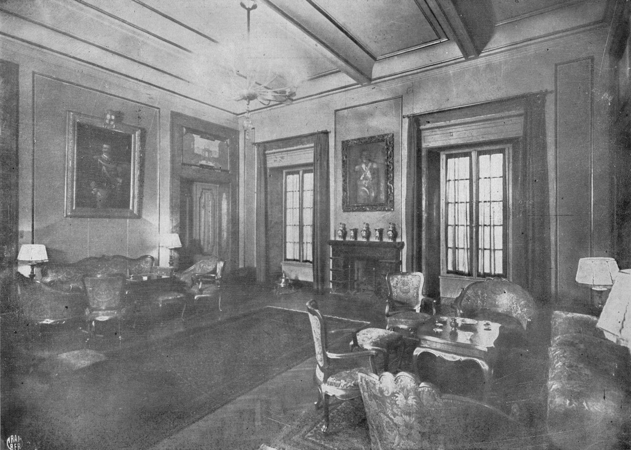 Přijímací místnost pro návštěvu krále Viktora Emanuela III. a italské královny Eleny v Káhiře, c1933. od Unbekannt