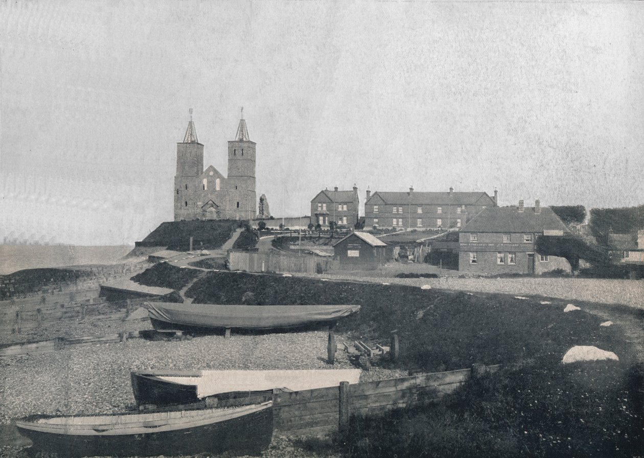 Reculver - The Village and the Reculver Towers, 1895 od Unbekannt