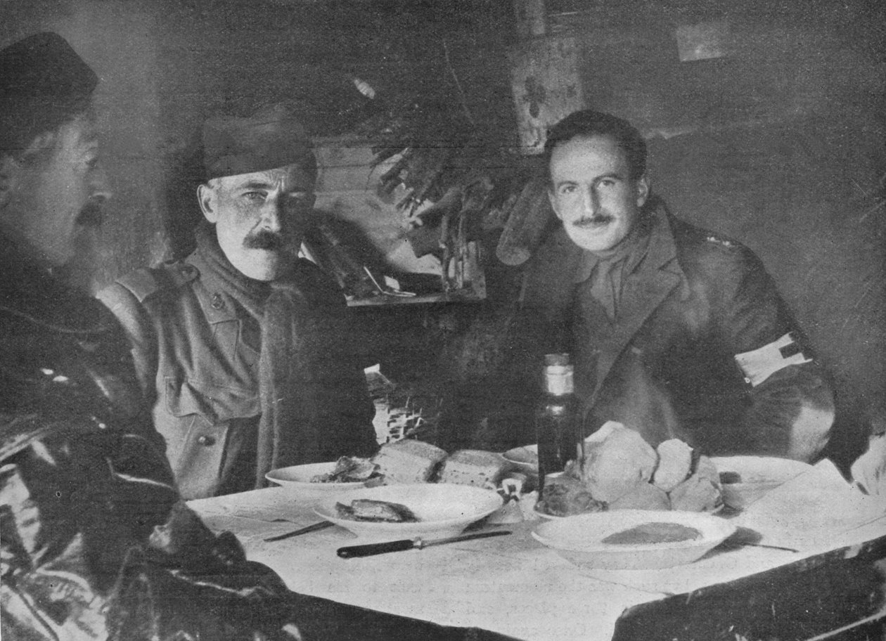 Důstojníci Červeného kříže na večeři v kopané, 1914 od Unbekannt