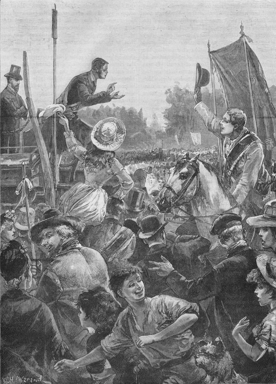 Demonstrace reformy v Hyde Parku, Londýn, 19. století 1906 od Unbekannt