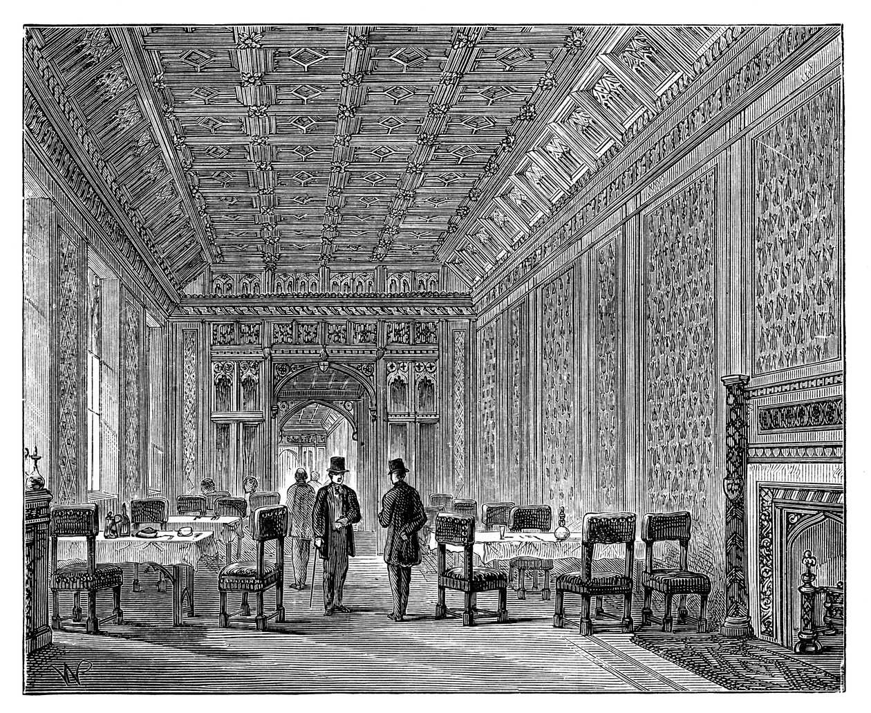 Občerstvení, Sněmovna lordů, Westminsterský palác, Londýn, c1888 od Unbekannt