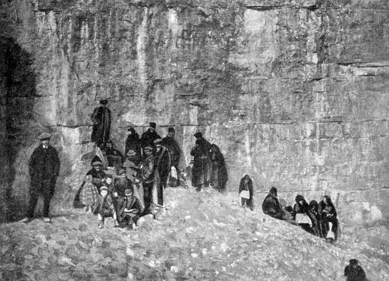Uprchlíci, výšiny Belleville, během bombardování Verdunu, Francie, první světová válka, 1916 od Unbekannt