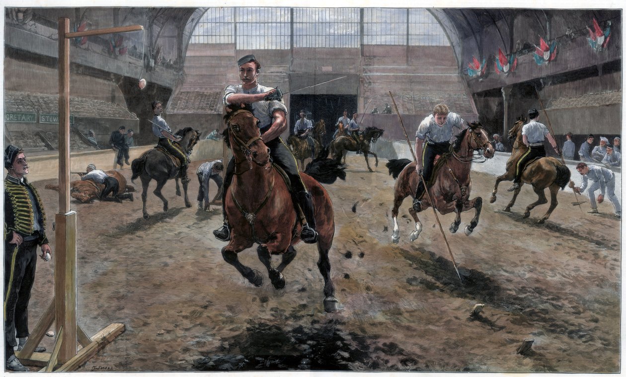Zkouška na Royal Military Tournament v Agricultural Hall, Islington, Londýn, 1886 od Unbekannt
