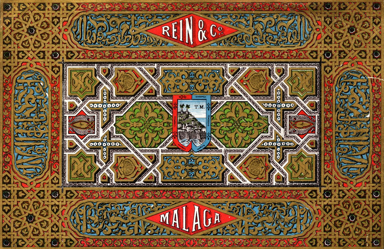 Víno Rein & Co Malaga, 19. století od Unbekannt