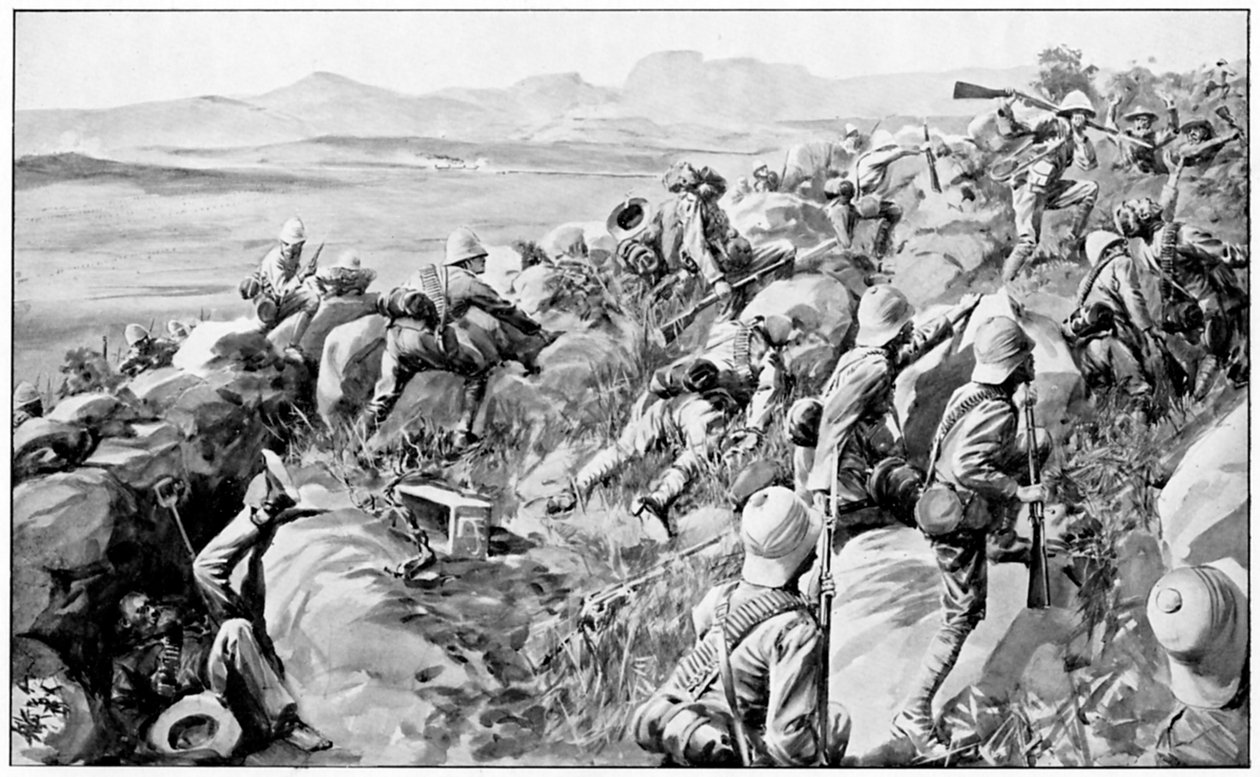 Relief of Ladysmith – poslední nápor na Hlangwane Hill, 19. února 1900 od Unbekannt