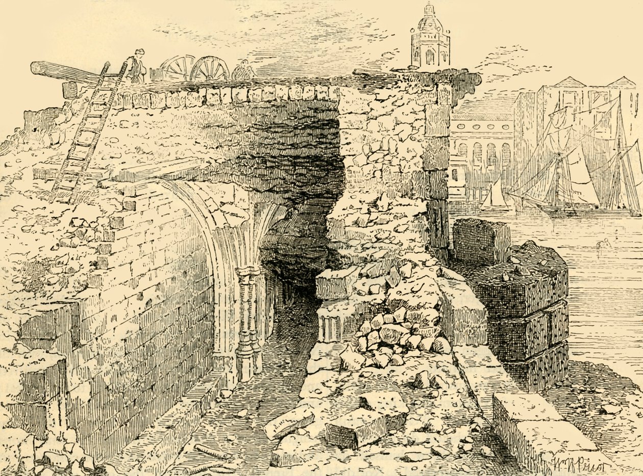 Pozůstatky kaple svatého Tomáše, Old London Bridge, c1872. od Unbekannt