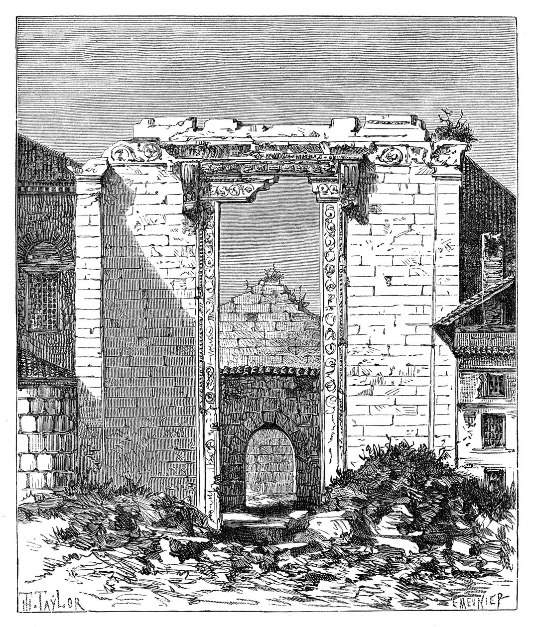 Pozůstatky Augustova a Římského chrámu, Ancyra Ankara, Turecko, 1895 od Unbekannt