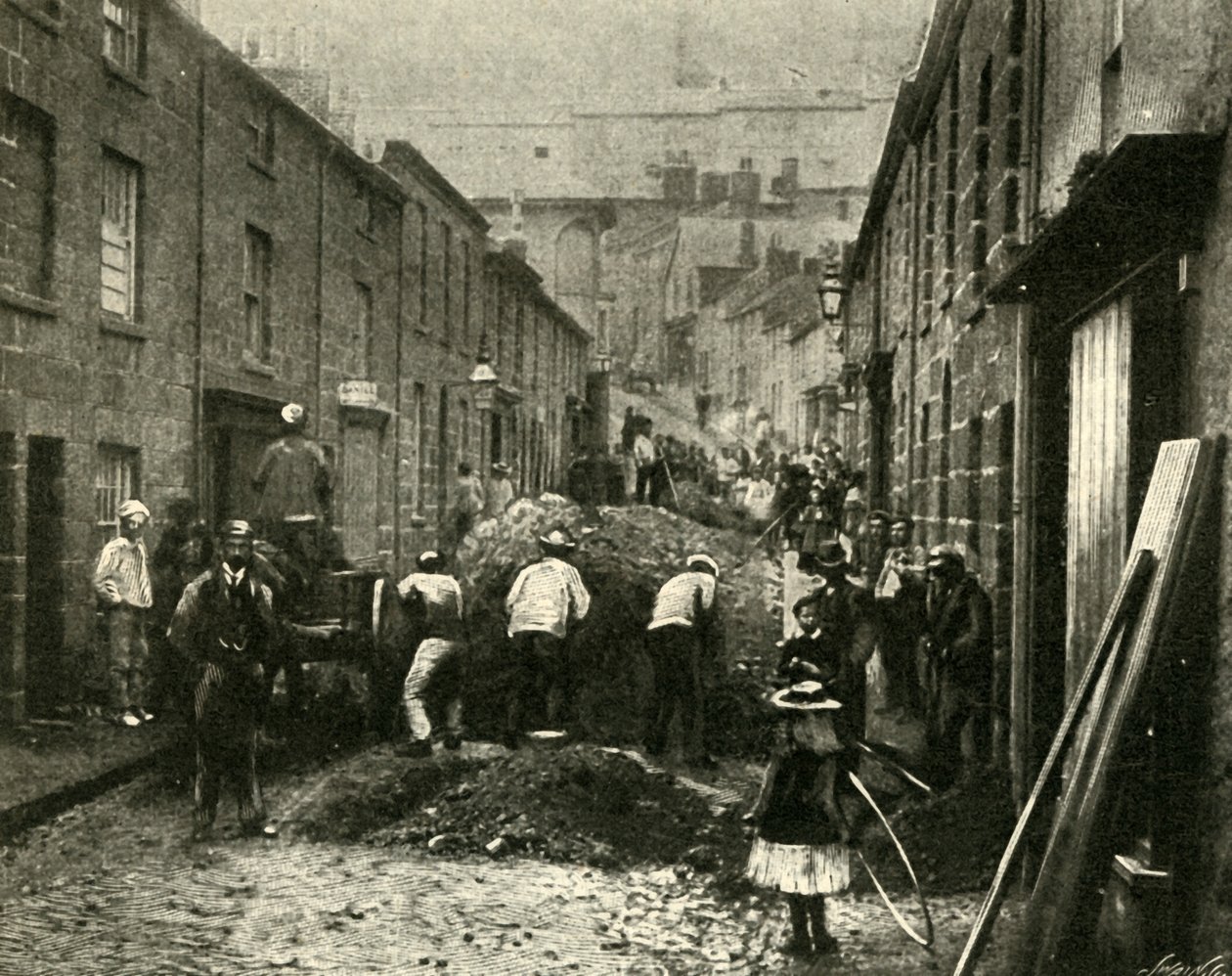 Odstraňování trosek zanesených povodní v St. Ives, 1901. od Unbekannt