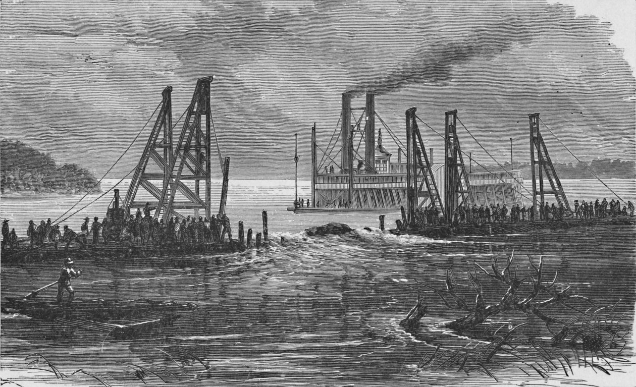 Odstraňování zádrhelů bagrováním, 1883 od Unbekannt