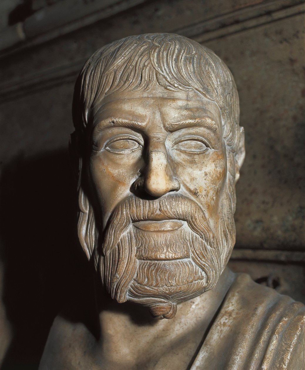"Reprezentace Pausanias (5. století př.nl), spartský generál a politik" Bust. od Unbekannt