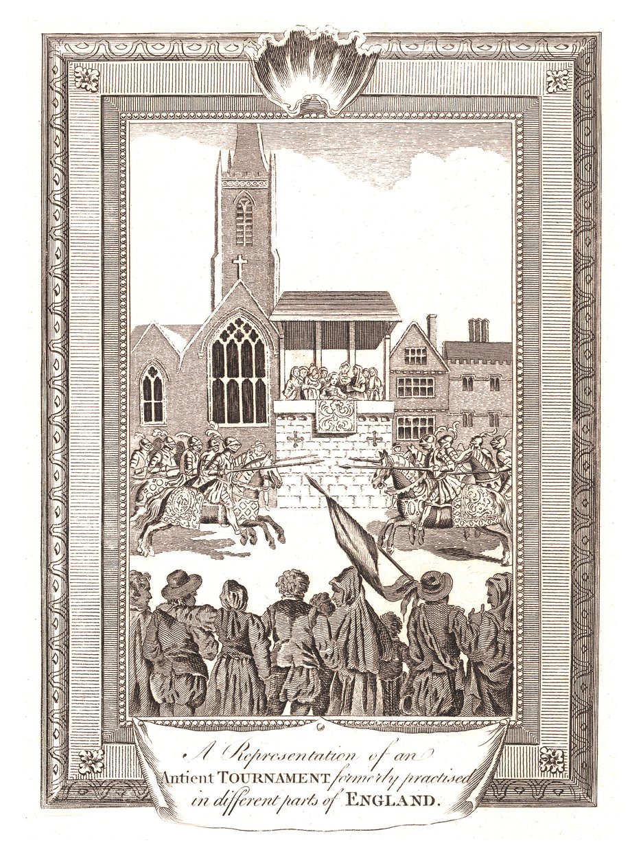 Reprezentace starověkého turnaje cvičeného v různých částech Anglie, 1794 od Unbekannt