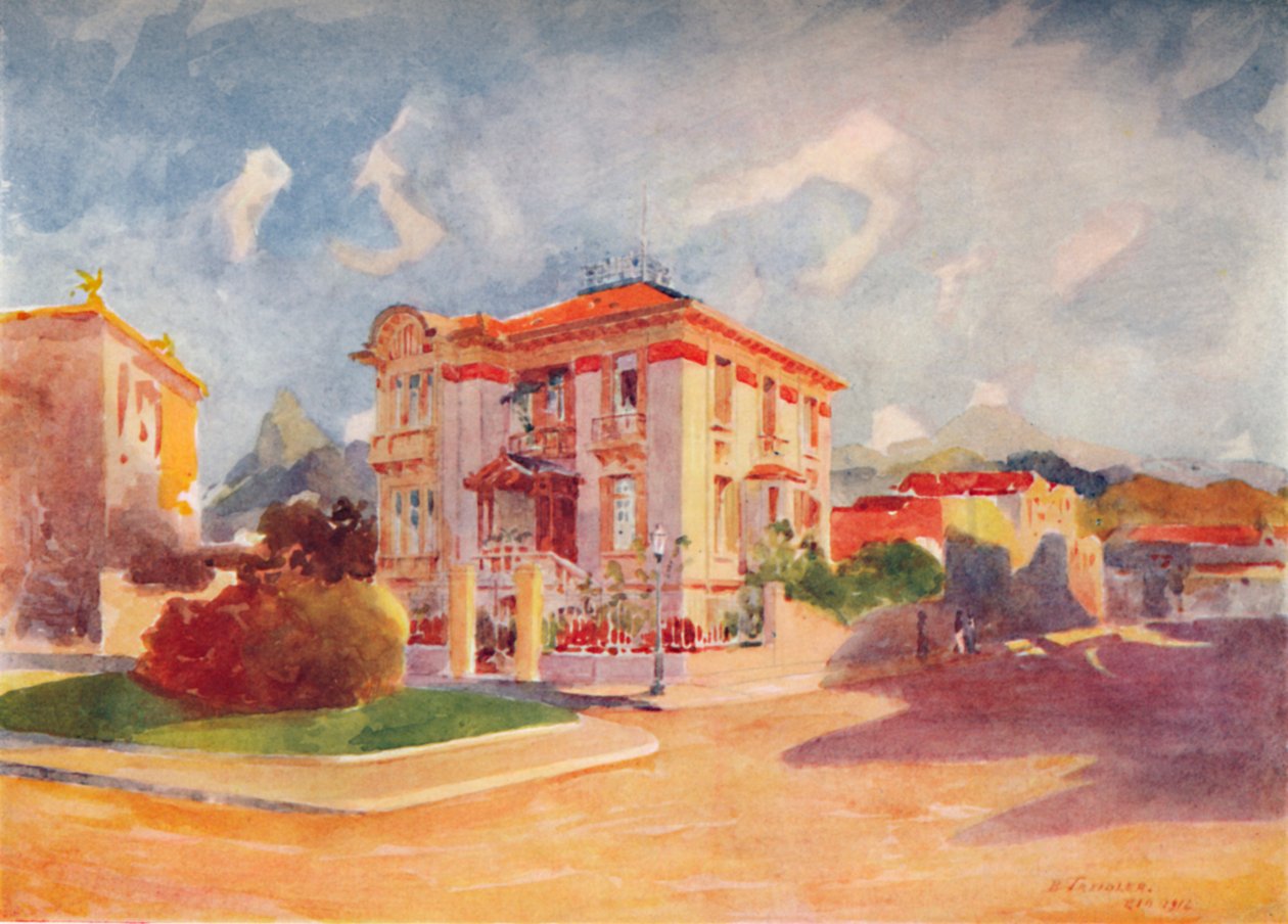 Bydliště H.E. Dr. Pedro de Toledo, bývalý ministr zemědělství, Avenida Beira Mar, 1914 od Unbekannt