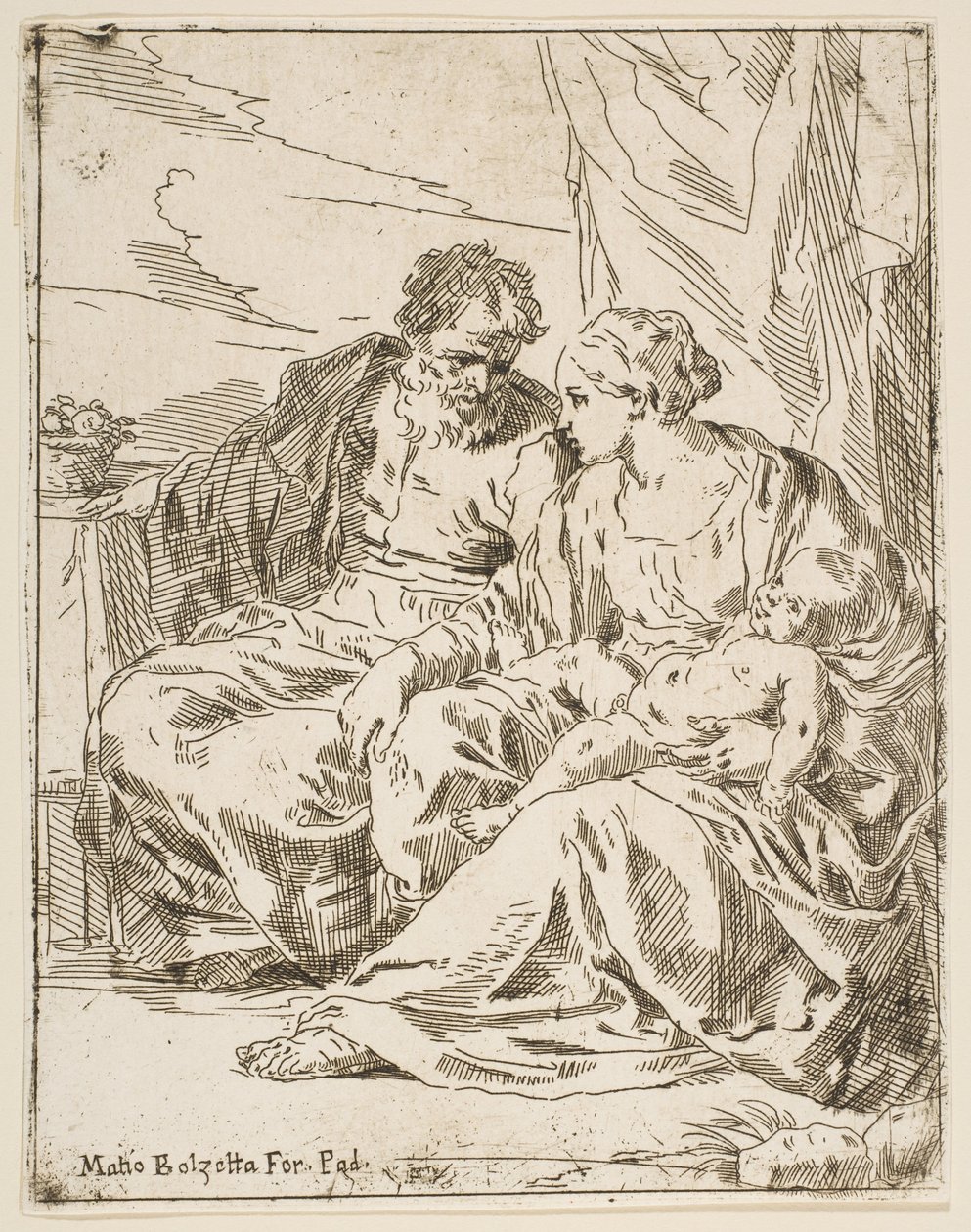 Odpočívej na útěku do Egypta, Marie drží malého Krista, zatímco sv. ..., ca. 1637-1639 nebo později. od Unbekannt