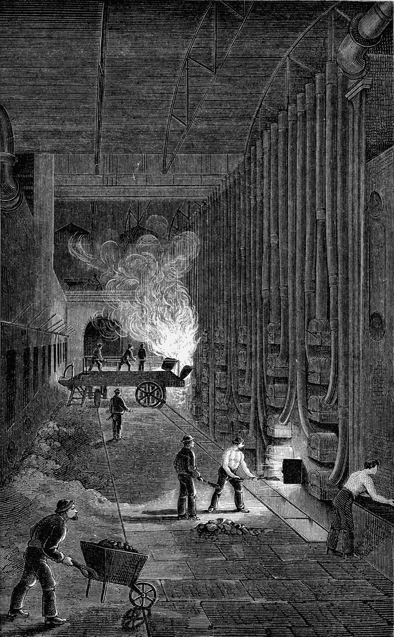 Retort House, Imperial Gasworks, Kings Road, Londýn, 1876 od Unbekannt