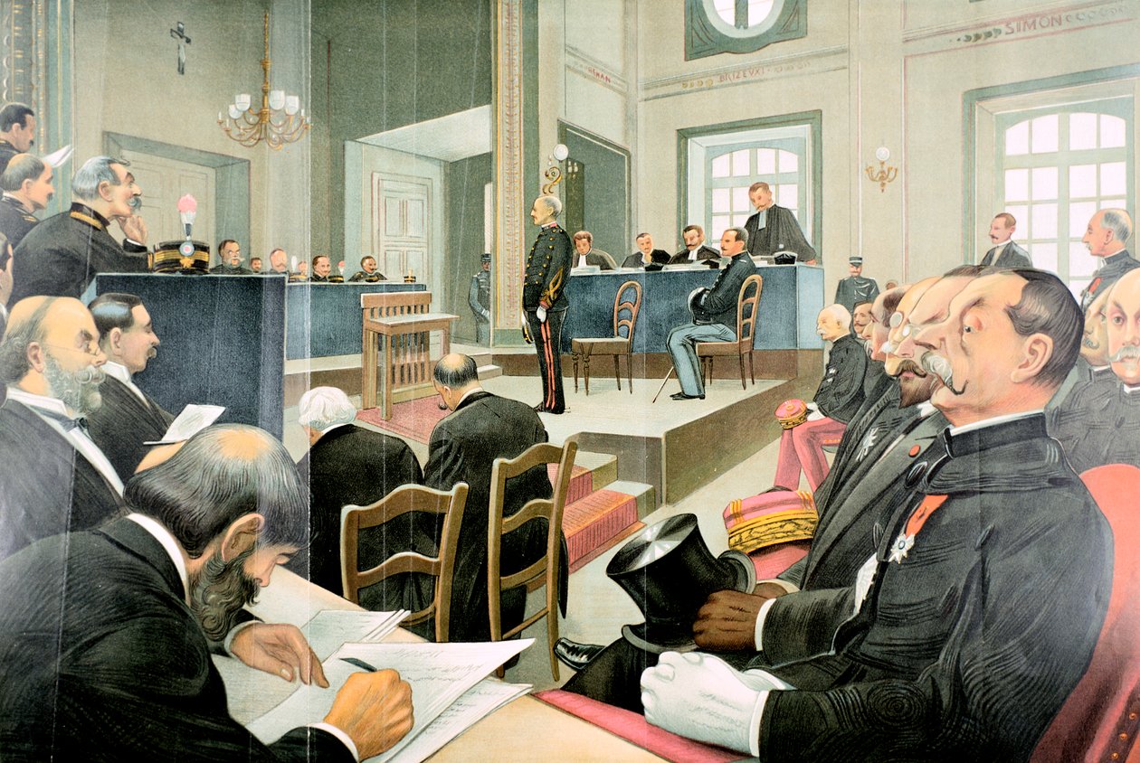 Obnovení procesu s Albertem Dreyfusem, Rennes, Francie, 1899 od Unbekannt