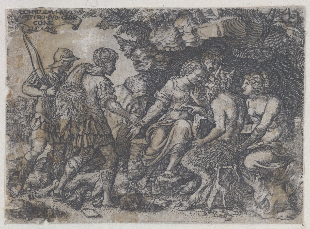 Opačná kopie Thetis a Chiron, 1546. od Unbekannt