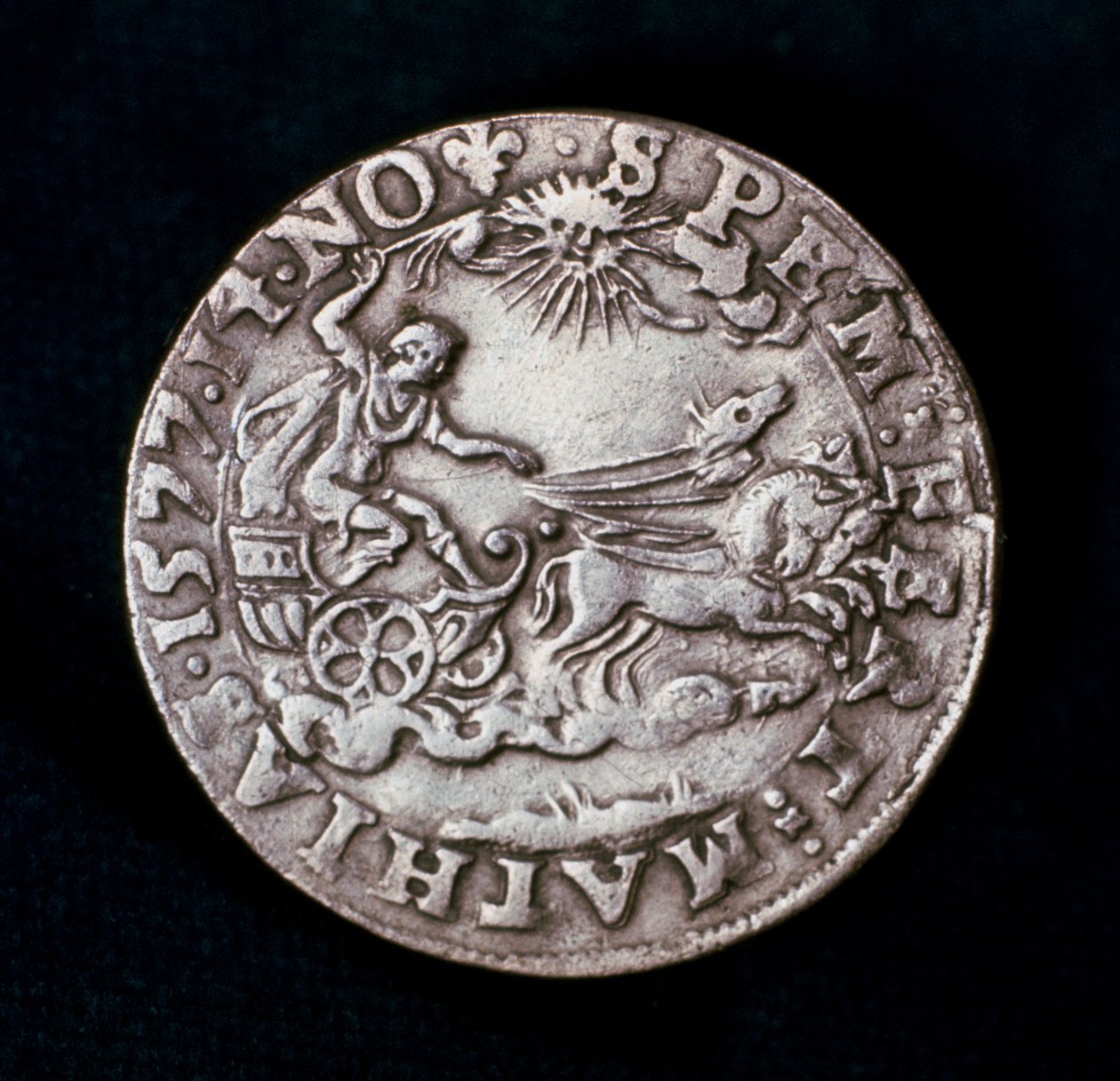 Rub medaile připomínající jasnou kometu z roku 1577 od Unbekannt