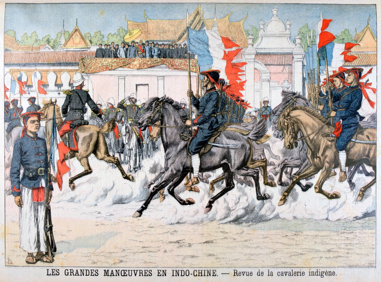 Recenze domorodé kavalérie, Francouzská Indočína, 1903 od Unbekannt