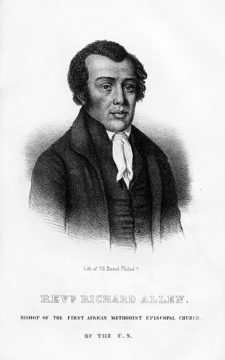 Richard Allen, africký americký zakladatel Africké metodistické episkopální církve, 1854 od Unbekannt