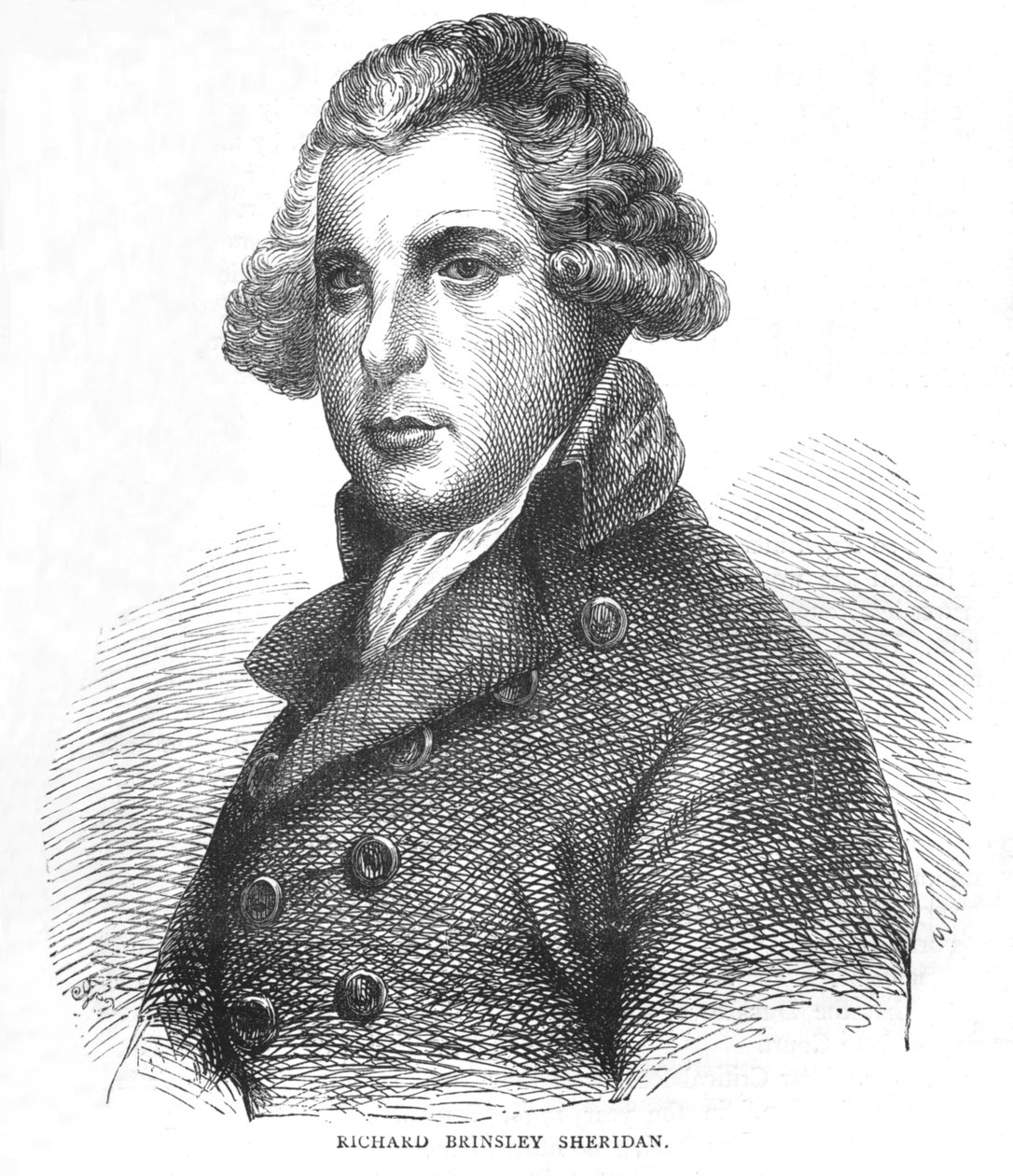 Richard Brinsley Sheridan , irský dramatik, básník a politik, c1875 1878 od Unbekannt