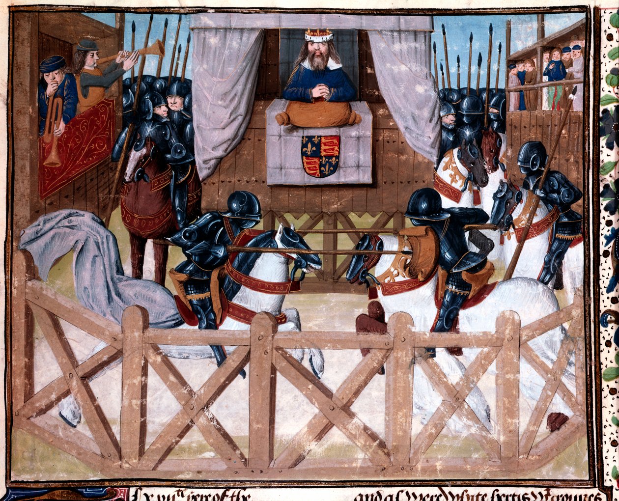Richard II., anglický král, předsedající turnaji, 1377-1379 15. století od Unbekannt