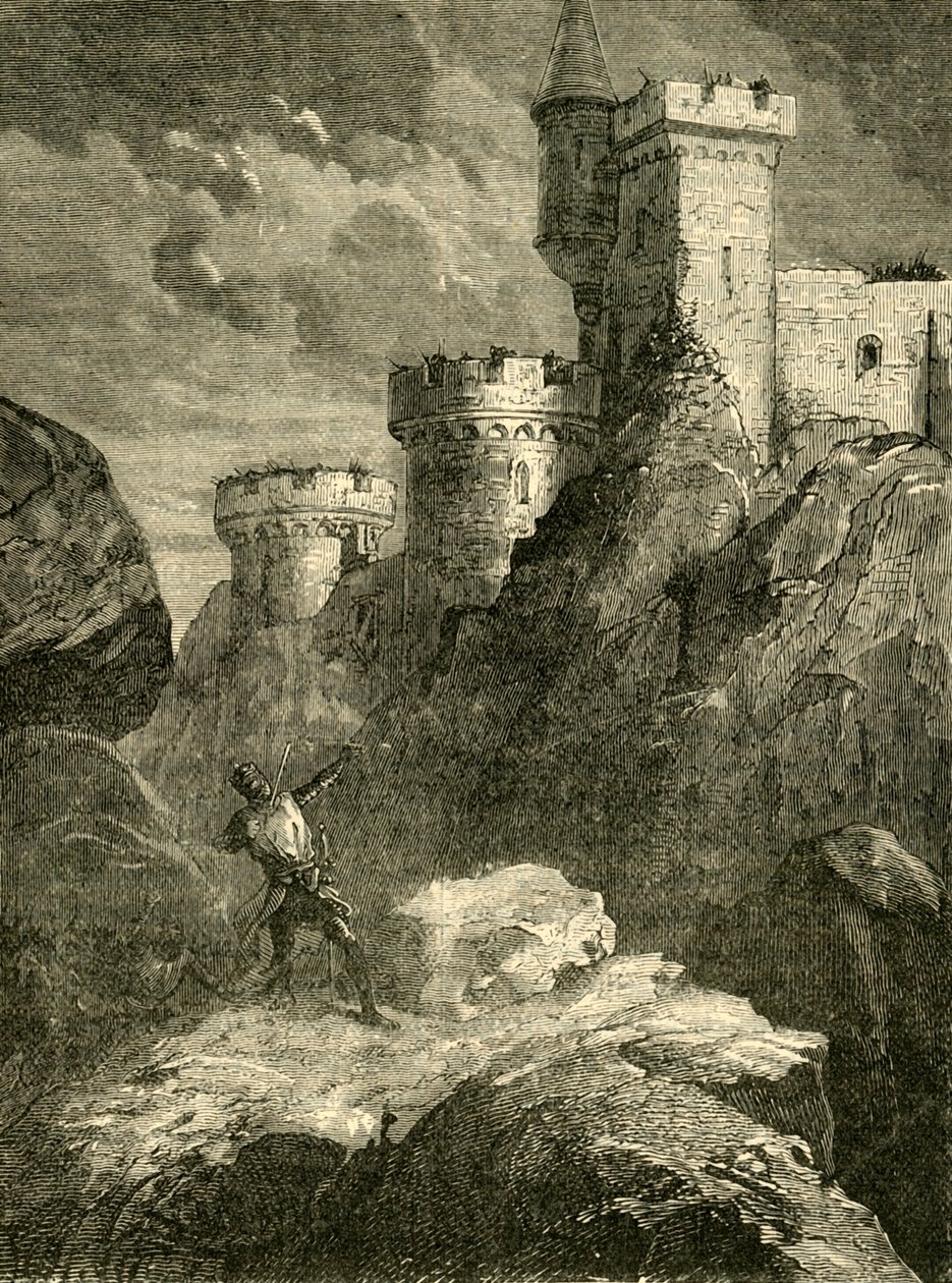 Richard I. Zraněný při obléhání hradu Chaluz, 1199, 1890. od Unbekannt