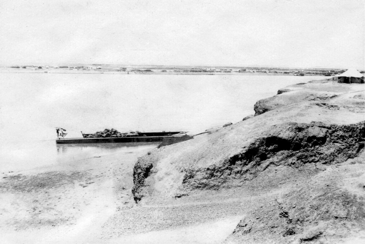 Pravý břeh řeky Tigris a Samarra, Mezopotámie, 1918 od Unbekannt
