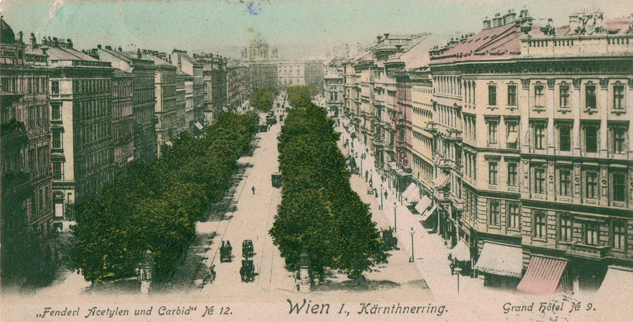 Ringstraße Kärntner Ring, Vídeň od Unbekannt