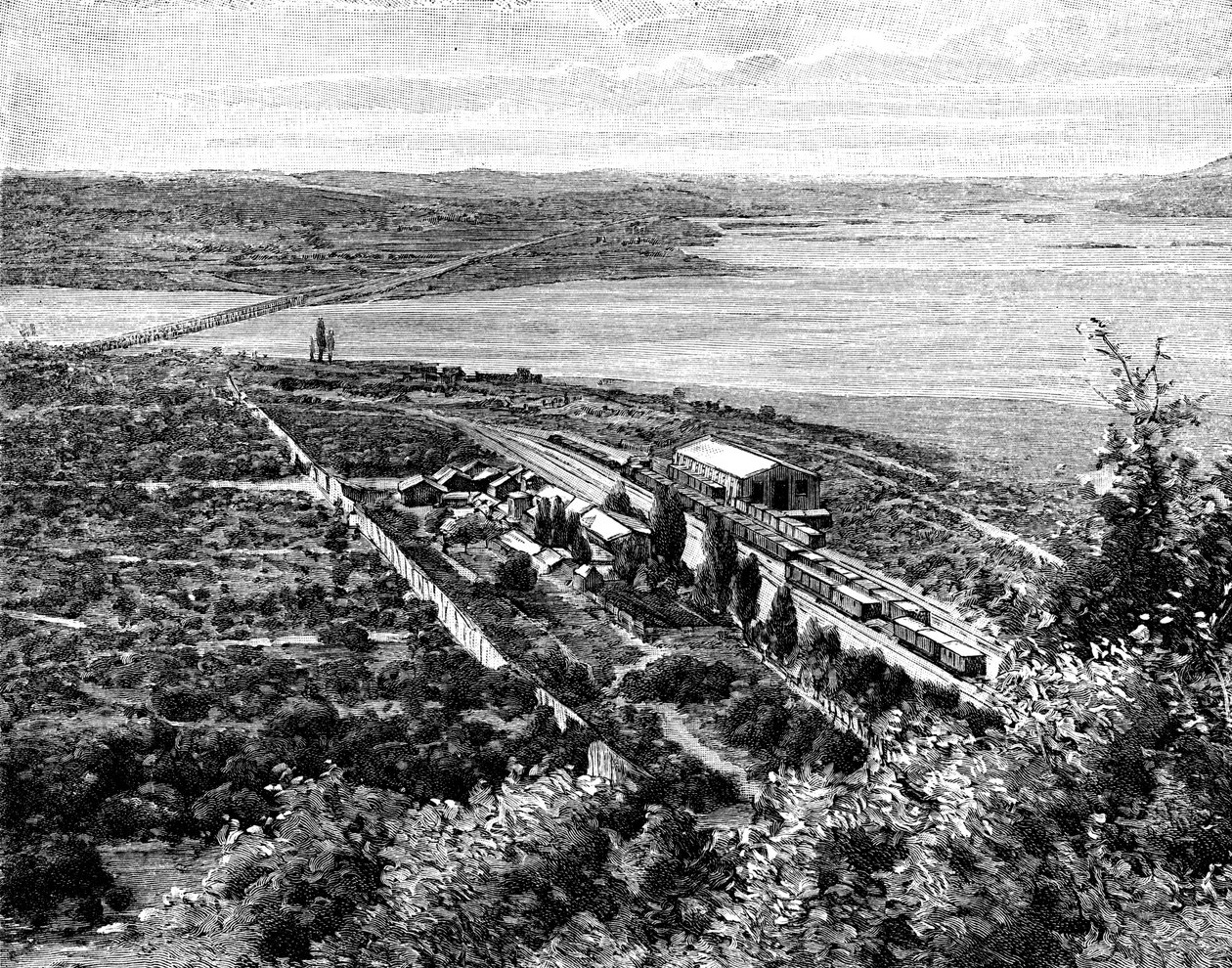 Rio Laja a soutok Biobio, Chile, 1895 od Unbekannt