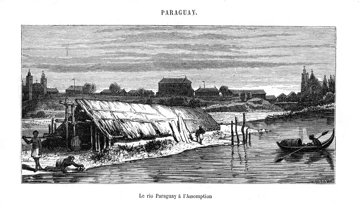 Řeka Paraguay, Jižní Amerika, 19. století od Unbekannt