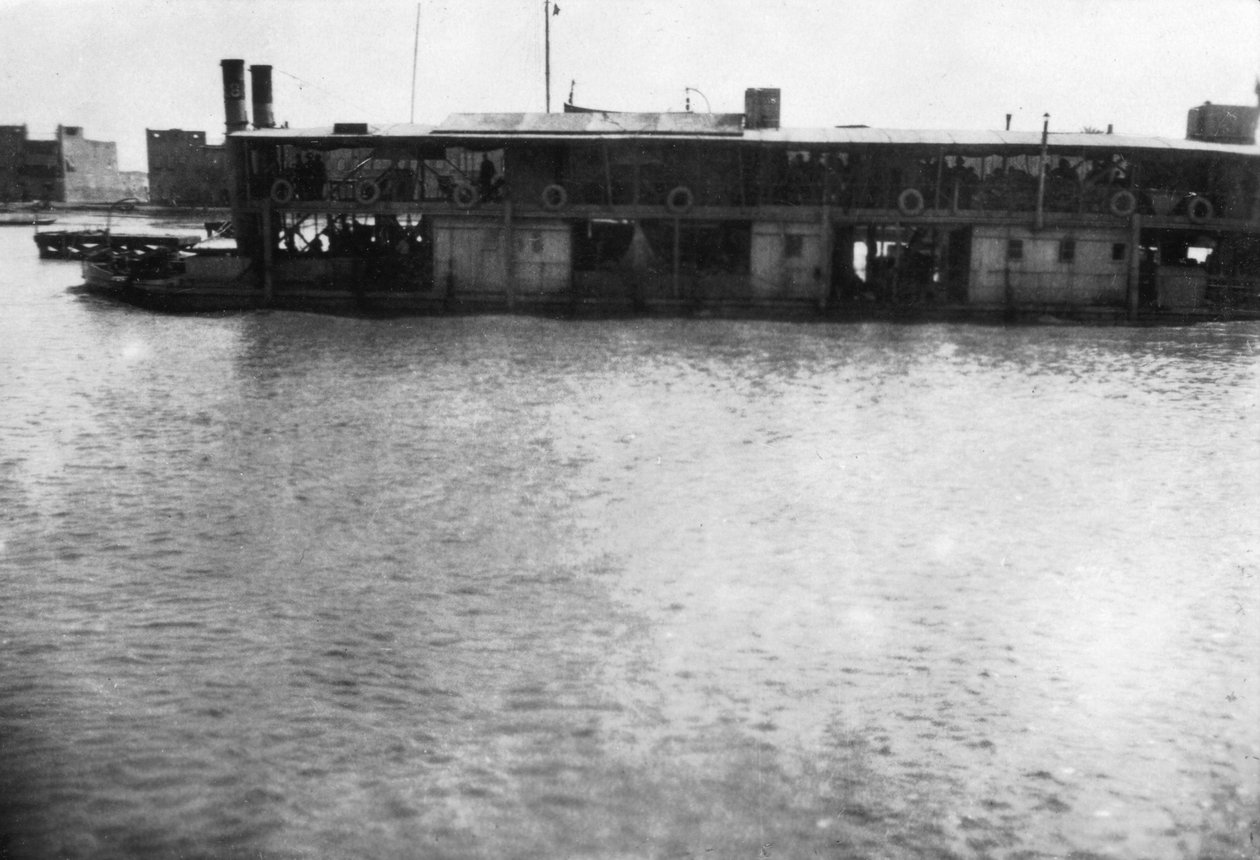 Říční loď na Tigris, Mosul, Mezopotámie, 1918 od Unbekannt