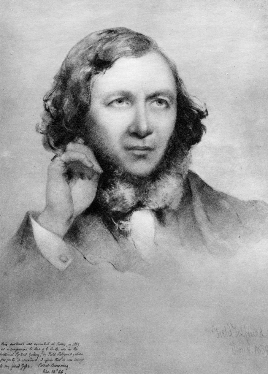 Robert Browning , britský básník, 1859 od Unbekannt
