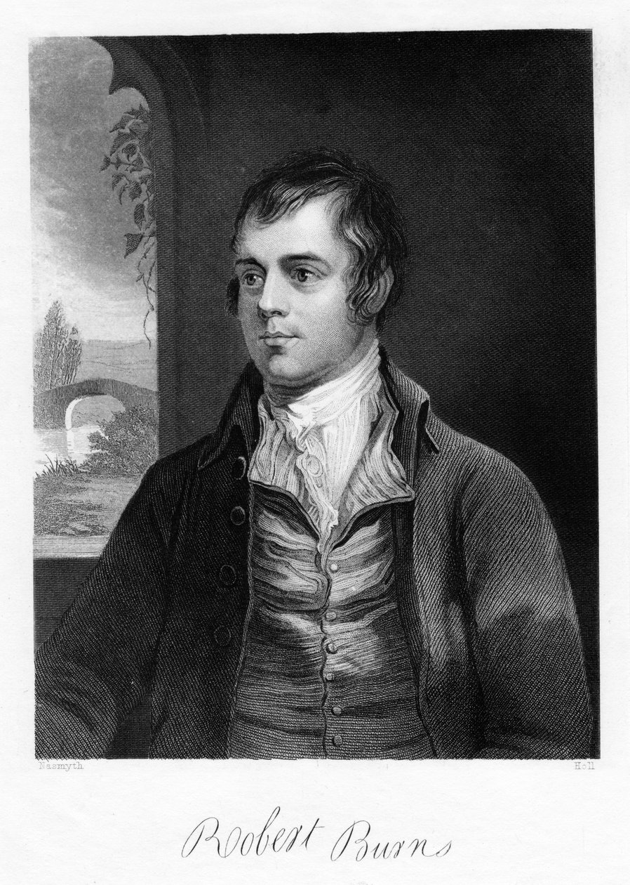 Robert Burns , skotský básník, konec 18. století od Unbekannt