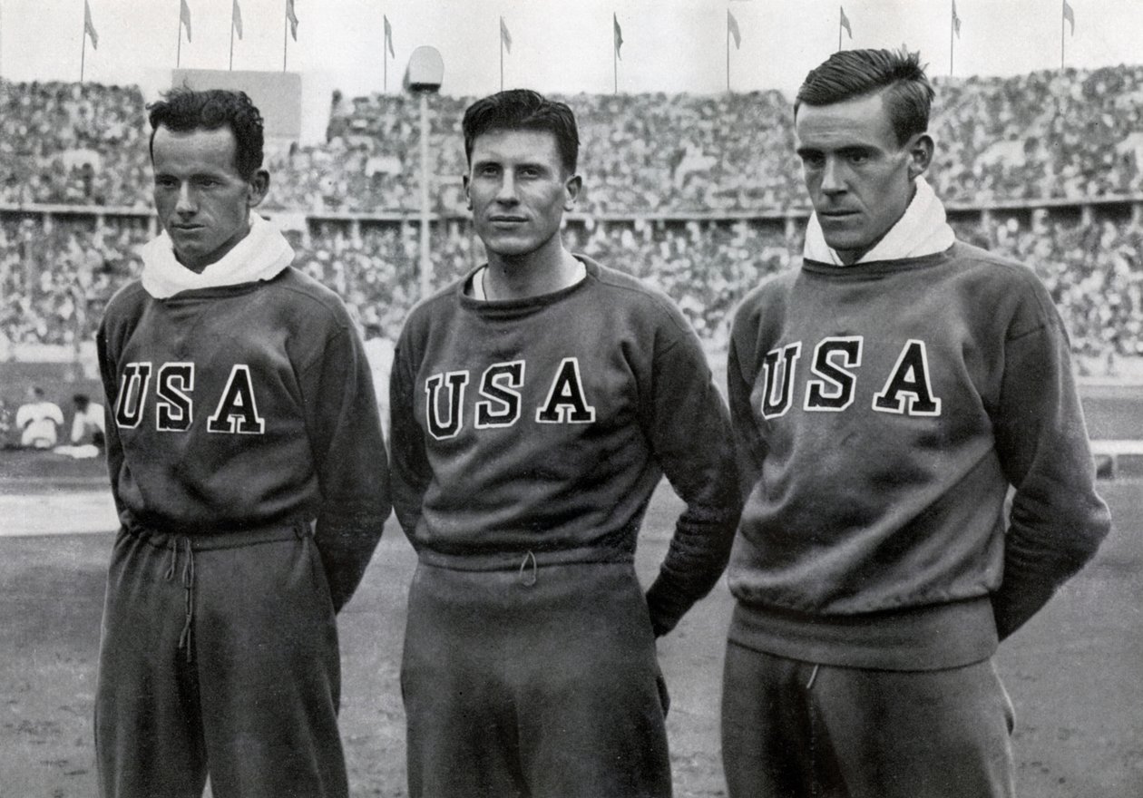 Robert Clark, Glenn Morris, John Parker, američtí desetibojaři, olympijské hry v Berlíně, 1936 od Unbekannt