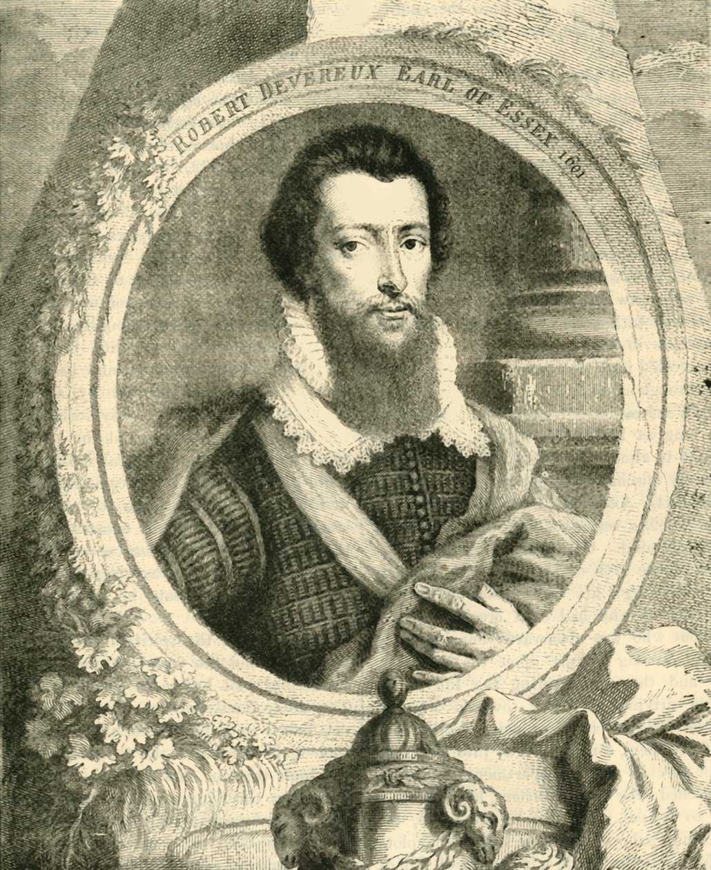 Robert Devereux, hrabě z Essexu, c1590-1600, 1890. od Unbekannt
