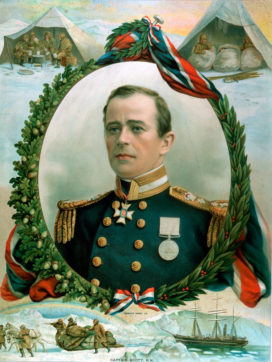 Robert Falcon Scott, britský antarktický průzkumník, 1914 od Unbekannt