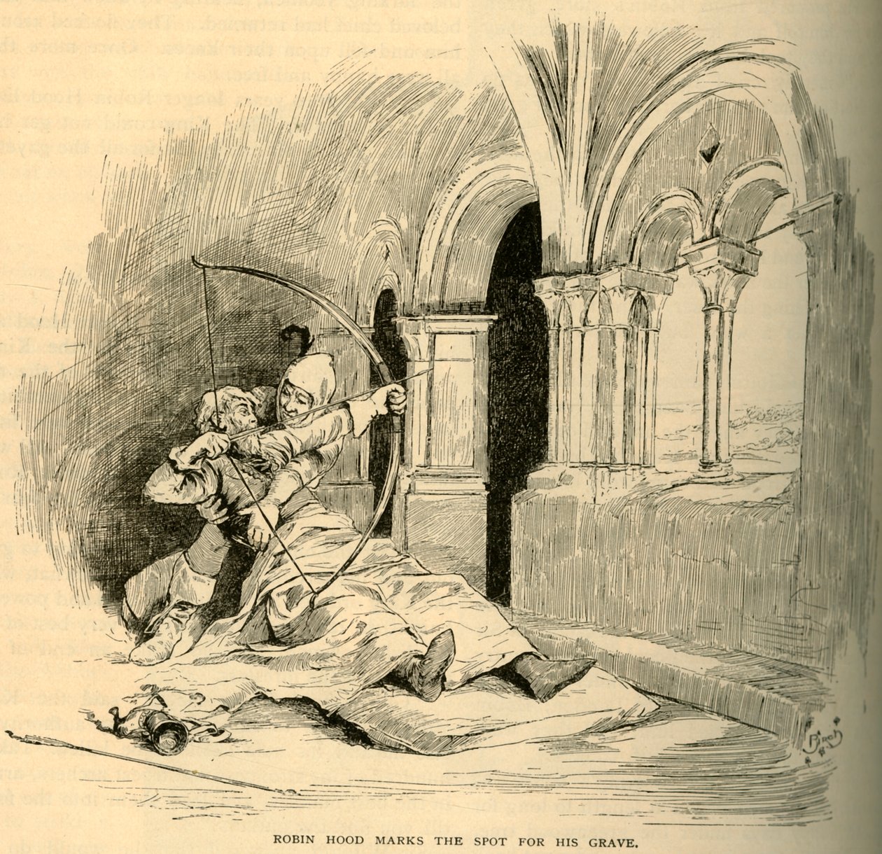 Robin Hood označuje místo pro svůj hrob, 1883. od Unbekannt